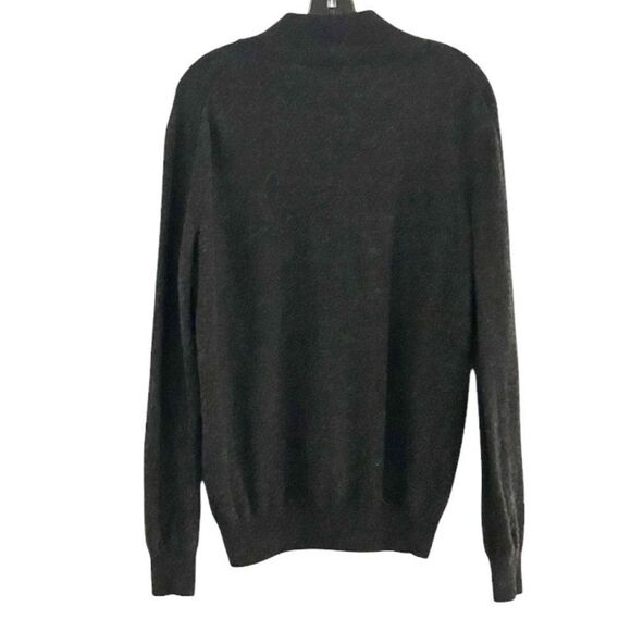 Mantovani Studio Gray Italian Cashmere Quarter Zip Sweater Size Large - Picture 2 of 7